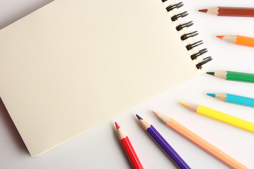 Blank Note With Pencils