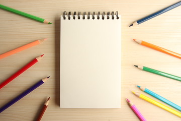 Blank Note With Pencils