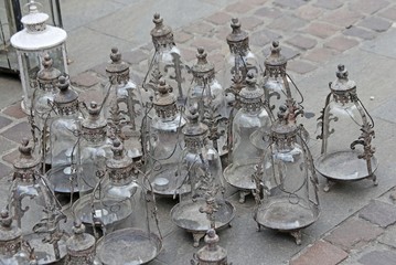 Metal Lantern vintage style for sale in antiques market