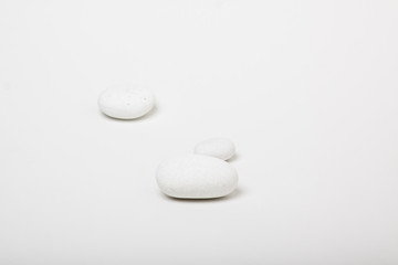 natural white pebbles