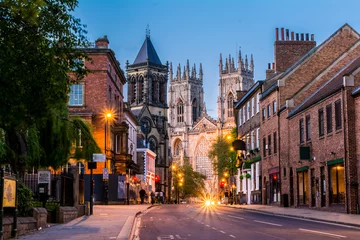 Foto op Plexiglas York, Yorkshire, Engeland, VK, nachtzicht © davidionut
