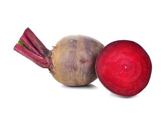 Fresh beetroot isolated on white