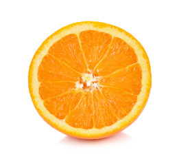 slice of orange fruit isolated