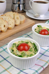 Omelet with spinach and cheese