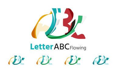 Abc company logo set. Vector illustration.