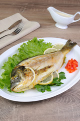 Baked fish Dorado