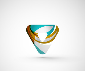 Abstract geometric company logo triangle, arrow