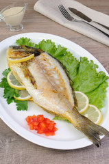 Baked fish Dorado