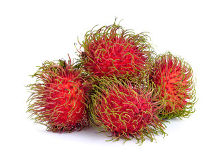 rambutan sweet delicious fruit isolated on white background