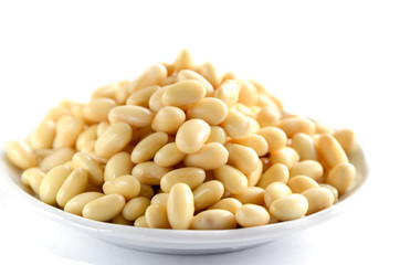 boiled soy beans ready for cooking