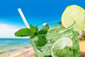 Cocktail, drink, glass.