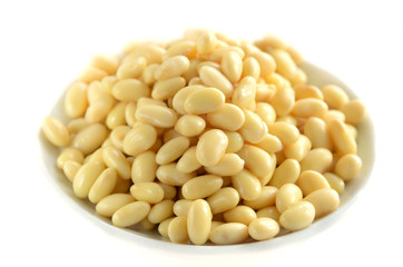 boiled soy beans ready for cooking