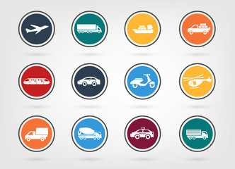 collection of transportation icon