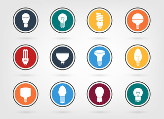 collection of lighting bulb