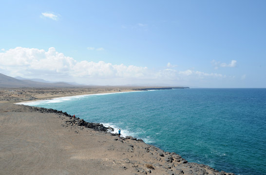 Plage d'El Algibe de La Cueva &agrave; El Cotillo &agrave; Fuerteventura