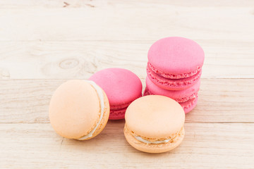 Sweet and colourful french macaroons or macaron.
