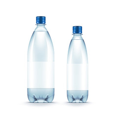 Vector Blank Plastic Blue Water Bottle Isolated