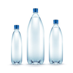 Naklejka premium Vector Blank Plastic Blue Water Bottle Isolated