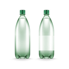 Vector Blank Plastic Blue Water Bottle Isolated