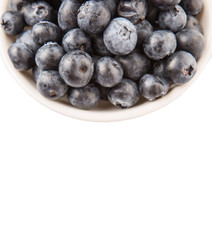 Blueberry fruits over white background