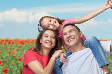 Obraz premium Family, Happiness, Cheerful.