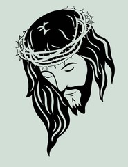 Jesus Christ Face, art vector design