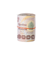 Thai baht banknotes on white