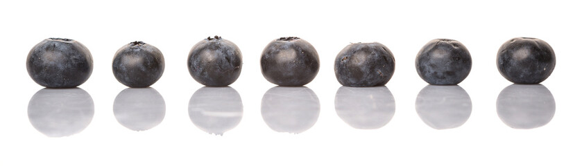 Blueberry fruits on white background