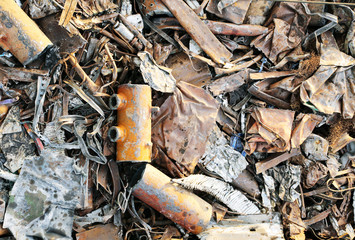 rusty metal waste for the background