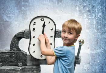 Boy with clock
