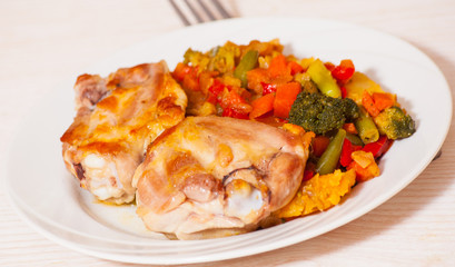 vegetables mix and chicken