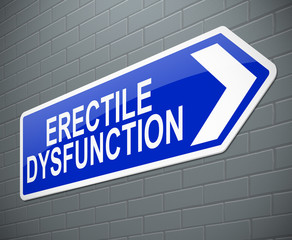  Erectile dysfunction concept.