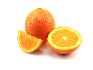 Fototapeta na wymiar Whole orange fruit isolated on white background cutout