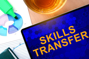 Words Skills Transfer on the tablet and charts. 