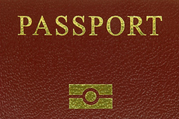 Closeup photo of Biometrics logo printed on Electronic passports 