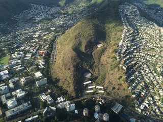 Aerial view of St. Louis Heights, Manoa and the University of Hawaii