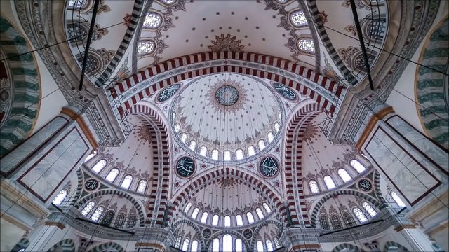 Istanbul, Turkey - October 28, 2014. Interior view of Fatih Mosque on October 28, 2014.
Fatih Mosque in district of Istanbul, Turkey.