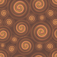 Chocolate swirl seamless pattern, flat elements