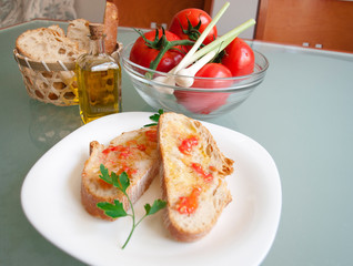 bread with tomato and oil, Mediterranean food0