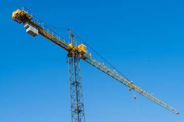 Crane against blue sky