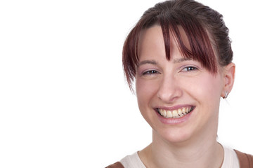 Portrait of a cheerful young woman