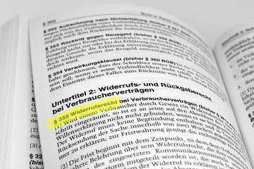 Obraz premium Widerrufsrecht