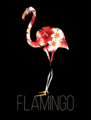 flamingo floral print