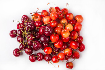 fresh cherry with drop the water