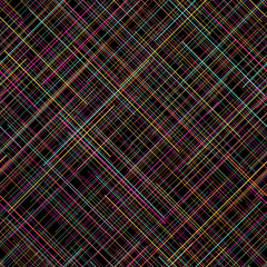 Contrast seamless pattern. Random lines. Vibrant colors. Plaid.