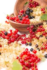 currants different colors - red, black, white