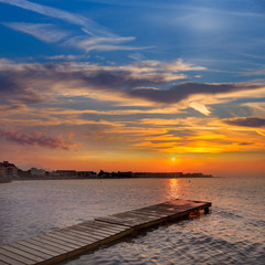 Obraz premium Denia beach sunset Mediterranean Alicante Spain