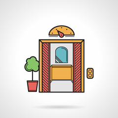 Obraz premium Retro elevator flat color vector icon