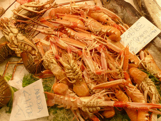 оранжевые креветки