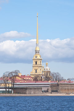 the hisorical cathedral peterpau fortress in city Sankt-Peterbur
